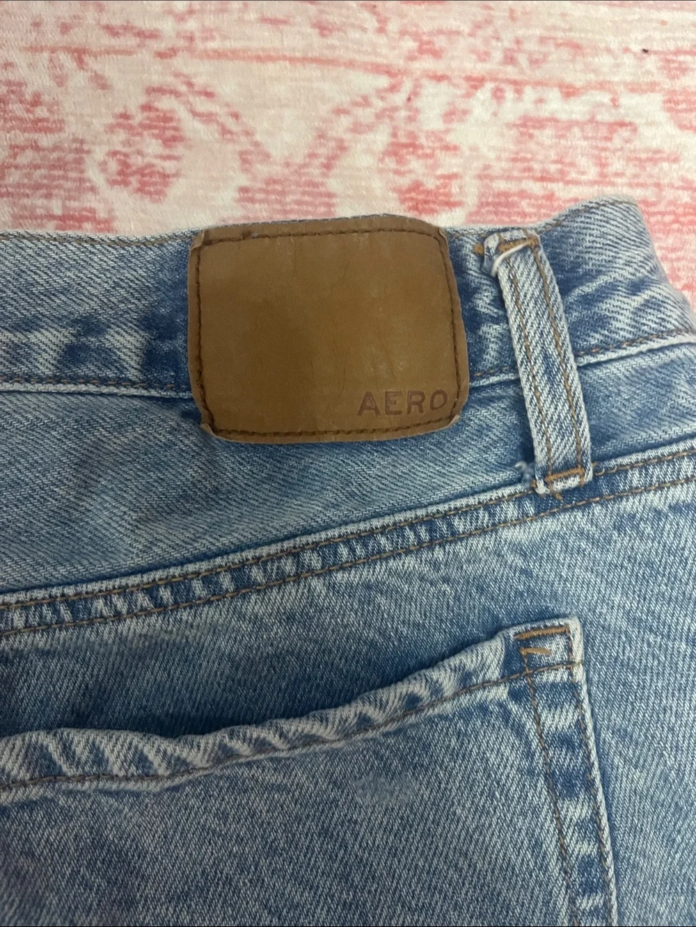 Aeropostale denim shorts with watermelon and daisys